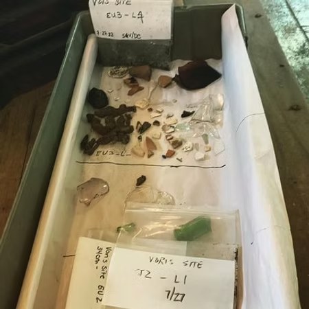 Artifacts from the William Voris archaeological digs